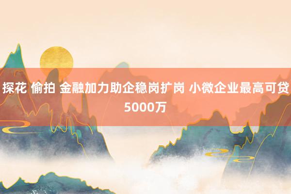 探花 偷拍 金融加力助企稳岗扩岗 小微企业最高可贷5000万